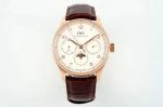 TW Factory Replica IWC Portuguese Perpetual Calendar Rose Gold Case 42MM Swiss Watch